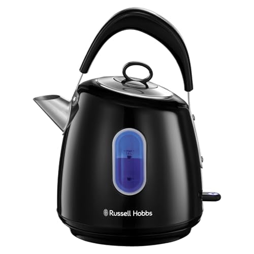 Russell Hobbs Electric Kettle (For Hot Water, Tea or Coffee, 1.5L, Fast Boil, Stainless steel with grey accents, Pull off lid, Perfect pour spout,