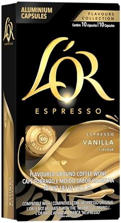 L'OR Espresso Vanilla Flavour - Aluminium Coffee Capsules (Pack of 10, Total 100 Capsules)
