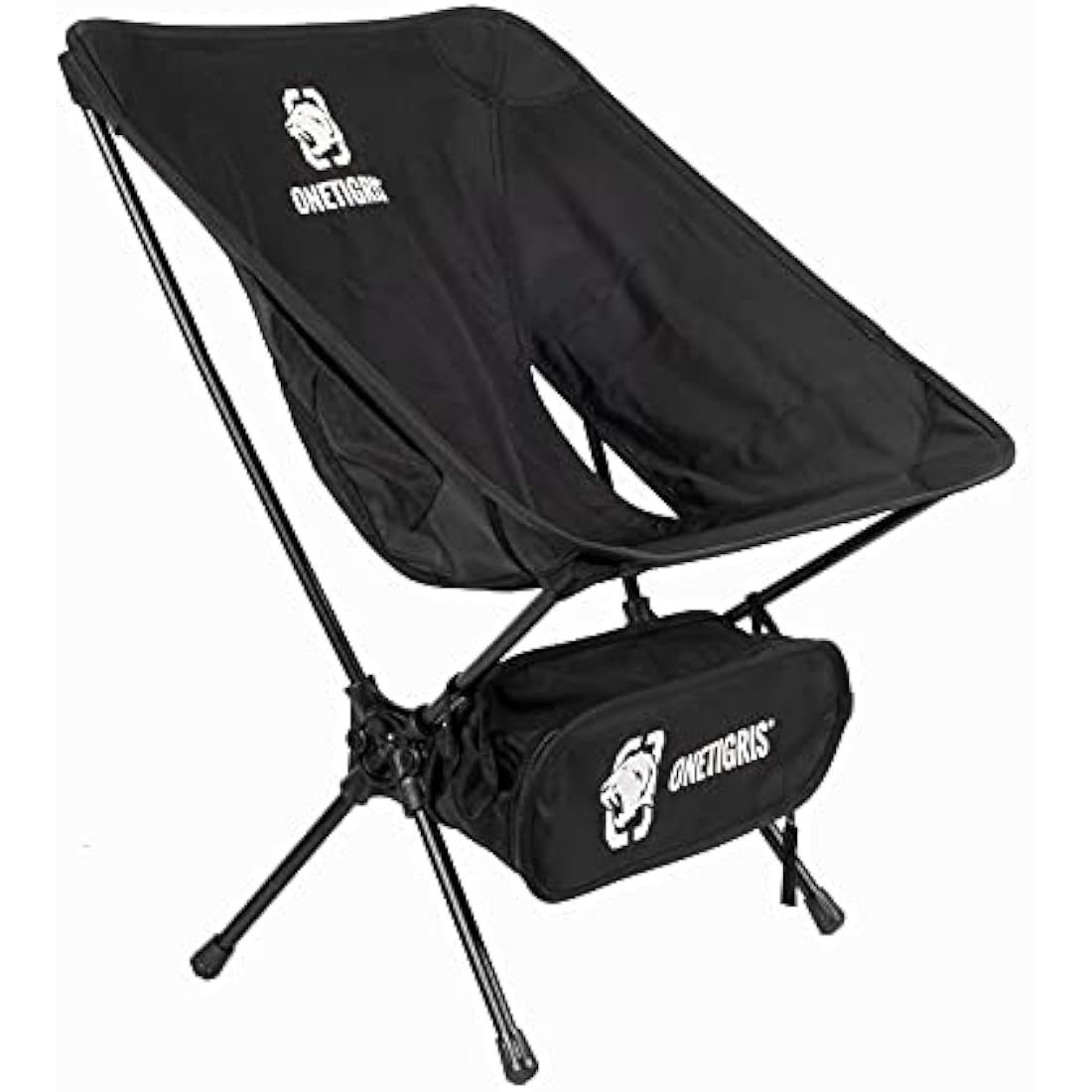 OneTigris PROMENADE Folding Camping Chair, 150kg Capacity Compact Outdoor Chair for Camping Hiking Garden Travel Beach Picnic Lightweight Backpacking