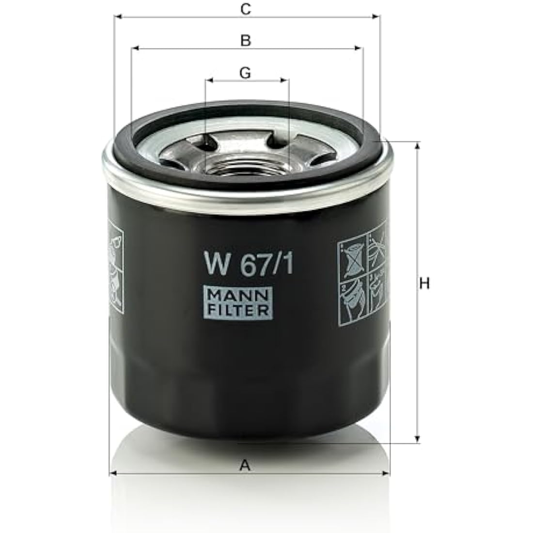 MANN-FILTER W 67/1 Oil Filter - for Cars + Transporters