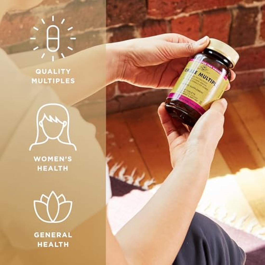 Solgar Female Multiple Tablets - Pack of 60 - With 27 Key Nutrients for Daily Wellbeing - With Vitamin C, B12, Iron and Folic Acid - Vegan