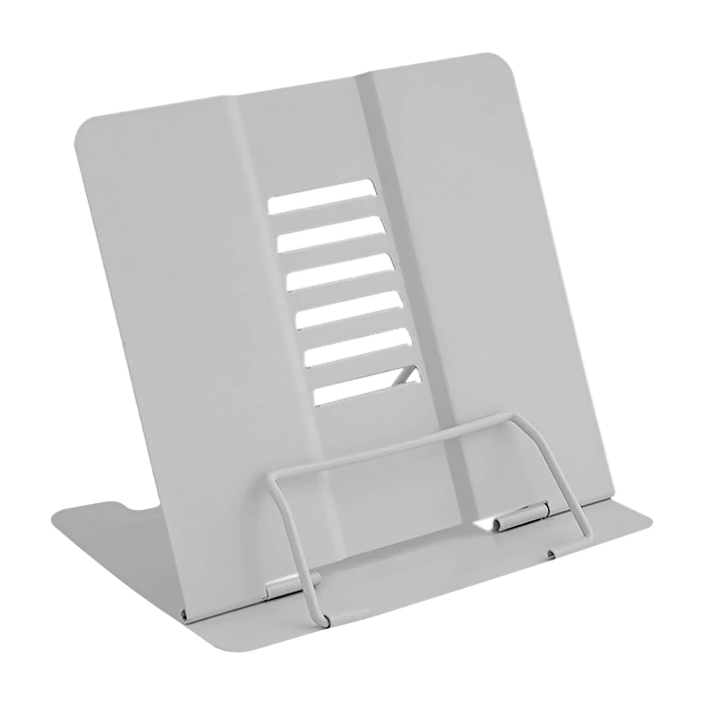 Book Stand, Multifunctional Metal Book Holder for Reading (Grey)