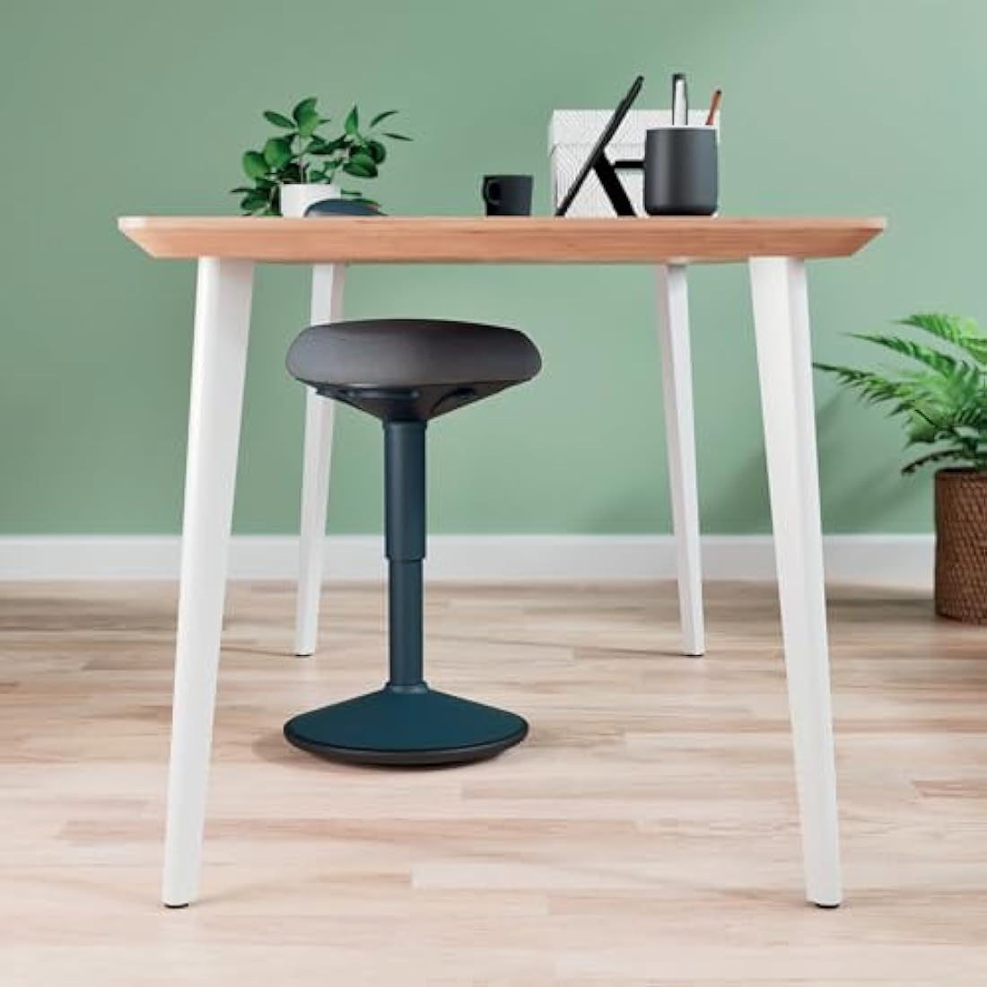Leitz Ergo Active Sitting Stool with Unique Dual Density Foam Comfort Cushion, Height Adjustable 47 to 64cm, 100% Post Consumer Recycled Seat Cover, Supports 110kg, Ergo Range, Dark Grey, 65440089