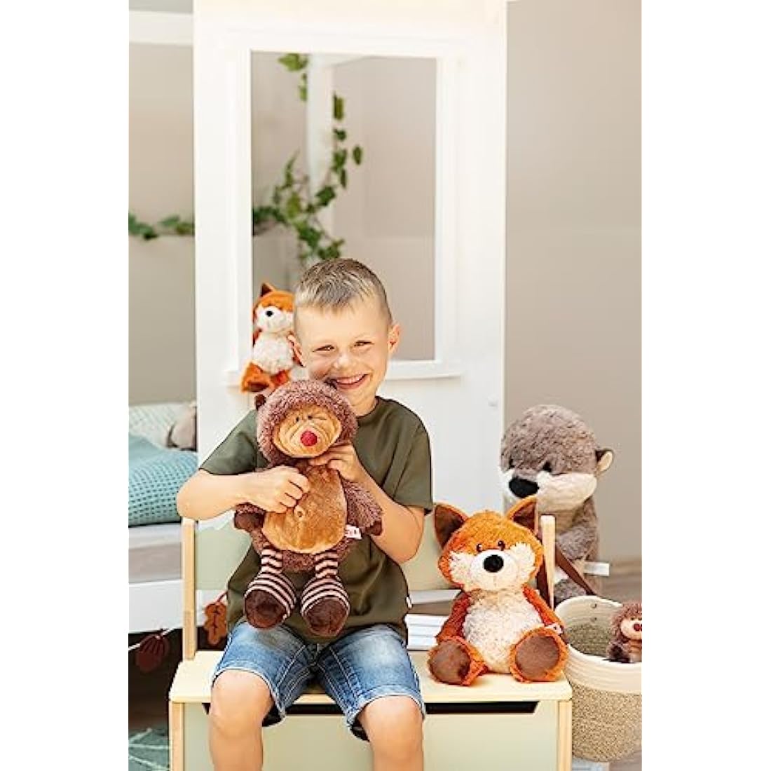 Nici 49151 Cuddly Fox Fridalie 25cm Dangling-Sustainable Made Plush, Cute Soft Toy to Cuddle and Play with, for Children & Adults, Gift idea, Orange, Orange, 25 cm