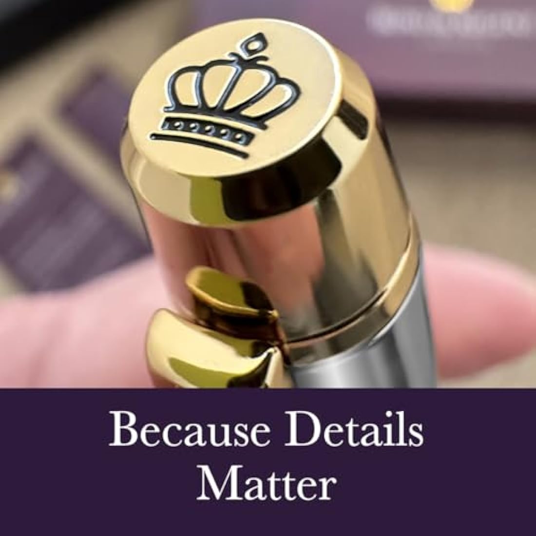 Bond & Regent Silver Chrome & 24 Karat Gold - Certified Luxury Grade Rollerball Pen | Nice Gift for Men & Women