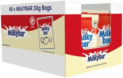 Milkybar White Chocolate Giant Buttons Buttons Sharing Bag Bags, 48 x 30 g White Chocolate 30 g (Pack of 48) 80g