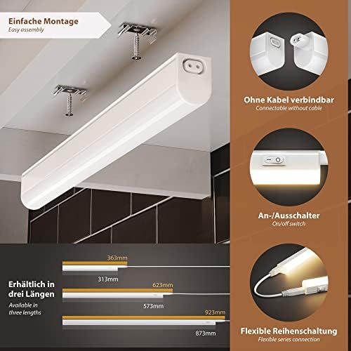 Parlat LED Under-Cabinet luminaires Rigel, Each 57.3cm, Each 790lm, Warm-White, Set of 3, BS
