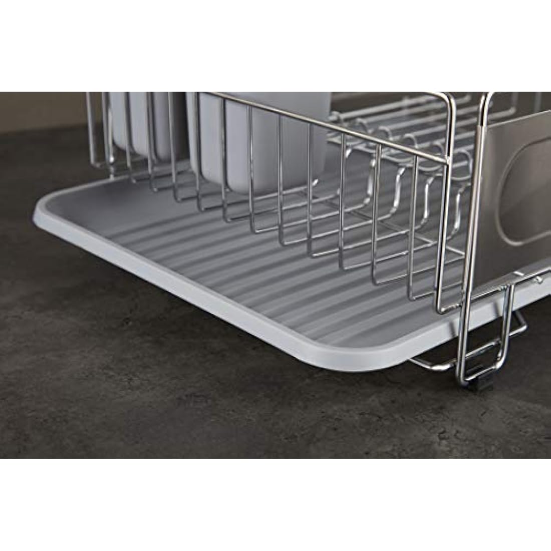 Swan SWKA5050N Dish Rack, Rust Resistant Dish Drainer with Anti Slip Feet and Drip Tray, Chrome