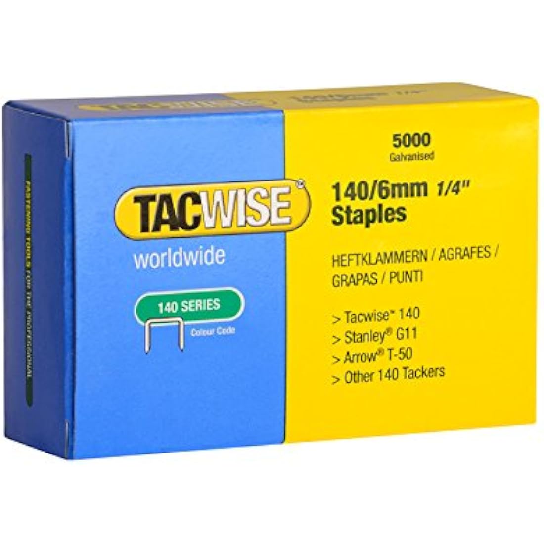 Tacwise 1179 A11 Hammer Tacker with 75,000 140/8mm Staples, Uses Type 140 / 6 - 10 mm Staples