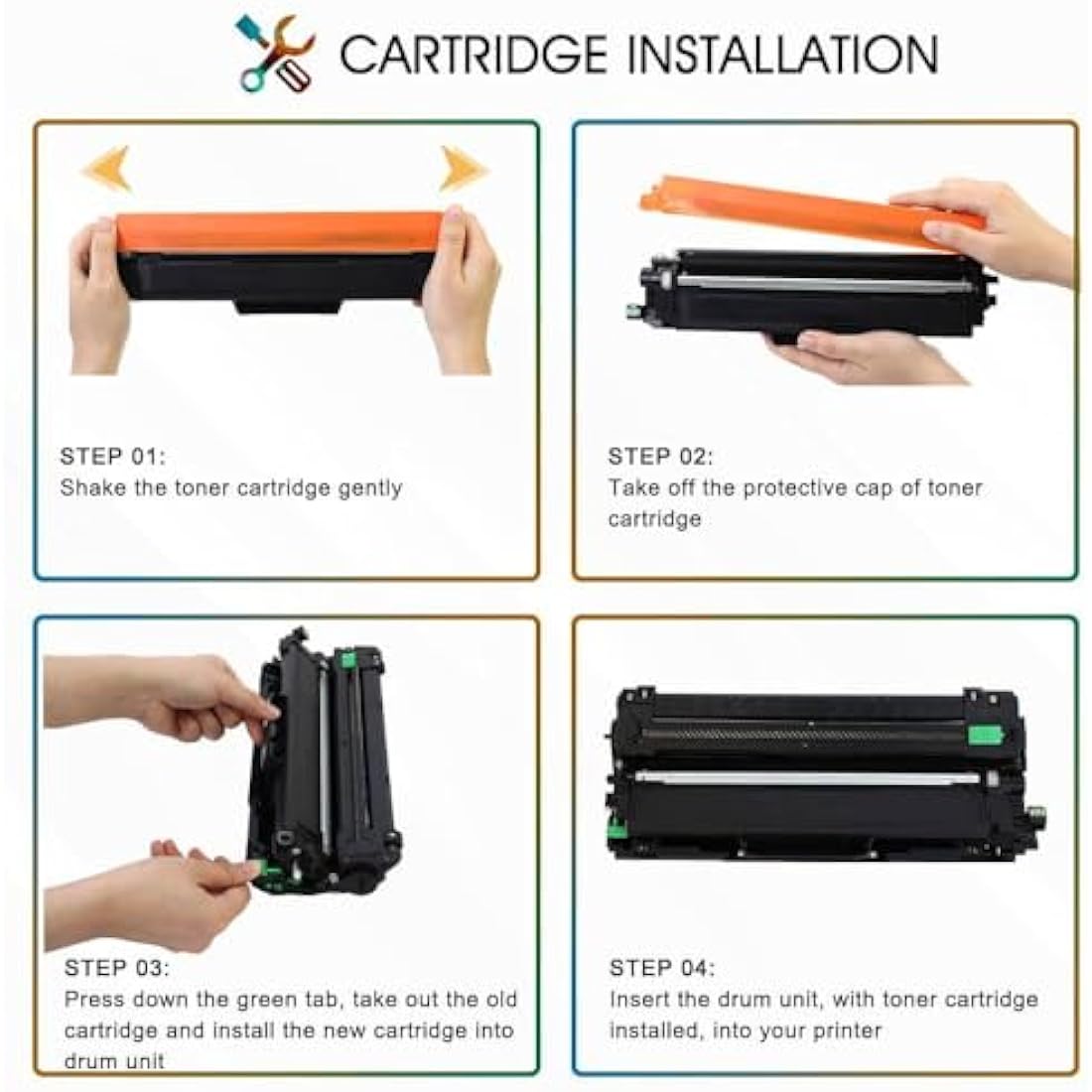 Cool Toner TN247 Toner Cartridge for Brother DCP-L3550CDW TN-243CMYK TN243CMYK TN243 TN 243 MFC-L3750CDW MFC-L3770CDW HL-L3210CW HL-L3270CDW HL-L3230CDW TN247C TN247Y TN247M Pack of 4