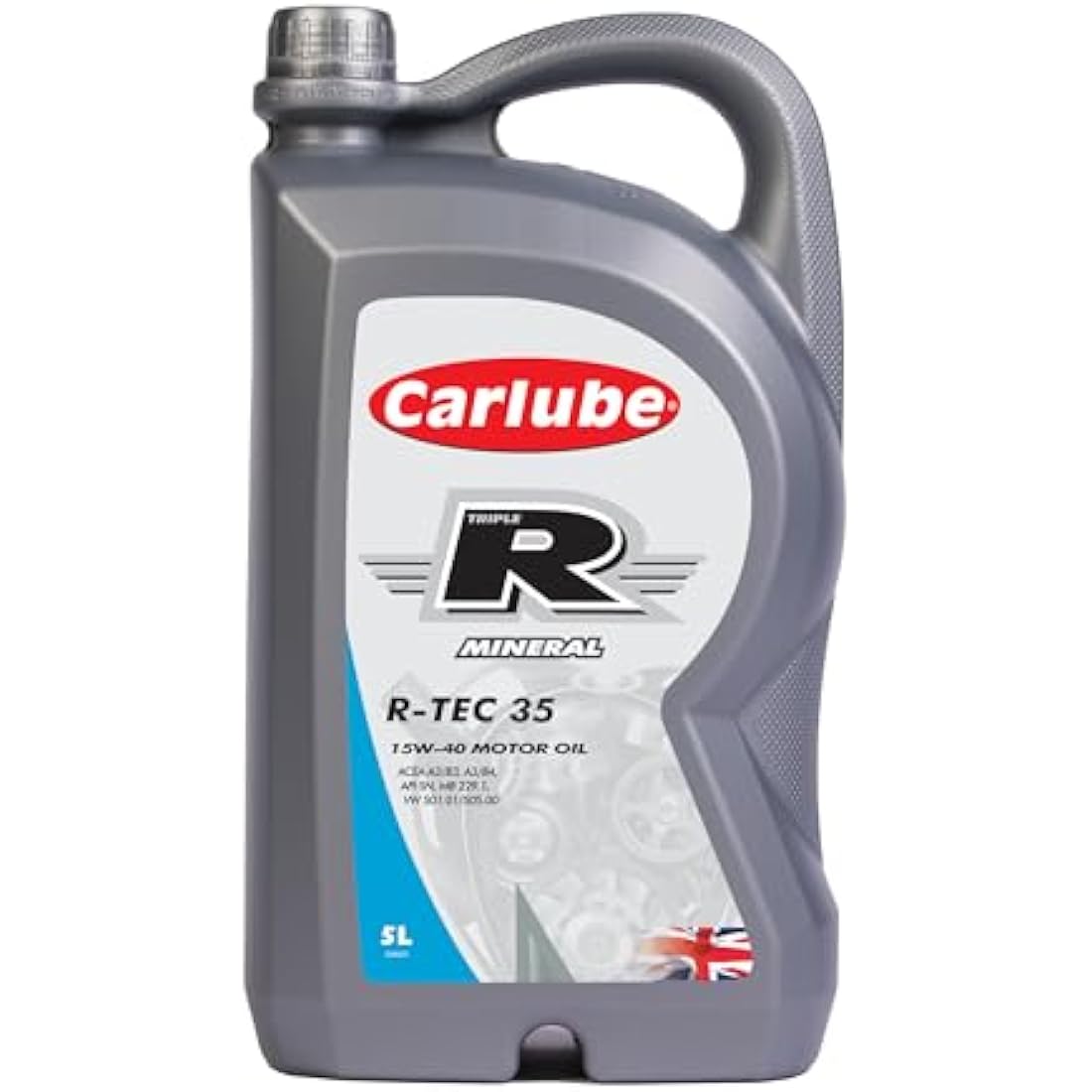 Carlube Triple R 15W-40 ACEA A3/B4, API SN Mineral Engine Oil R-TEC 35 5L