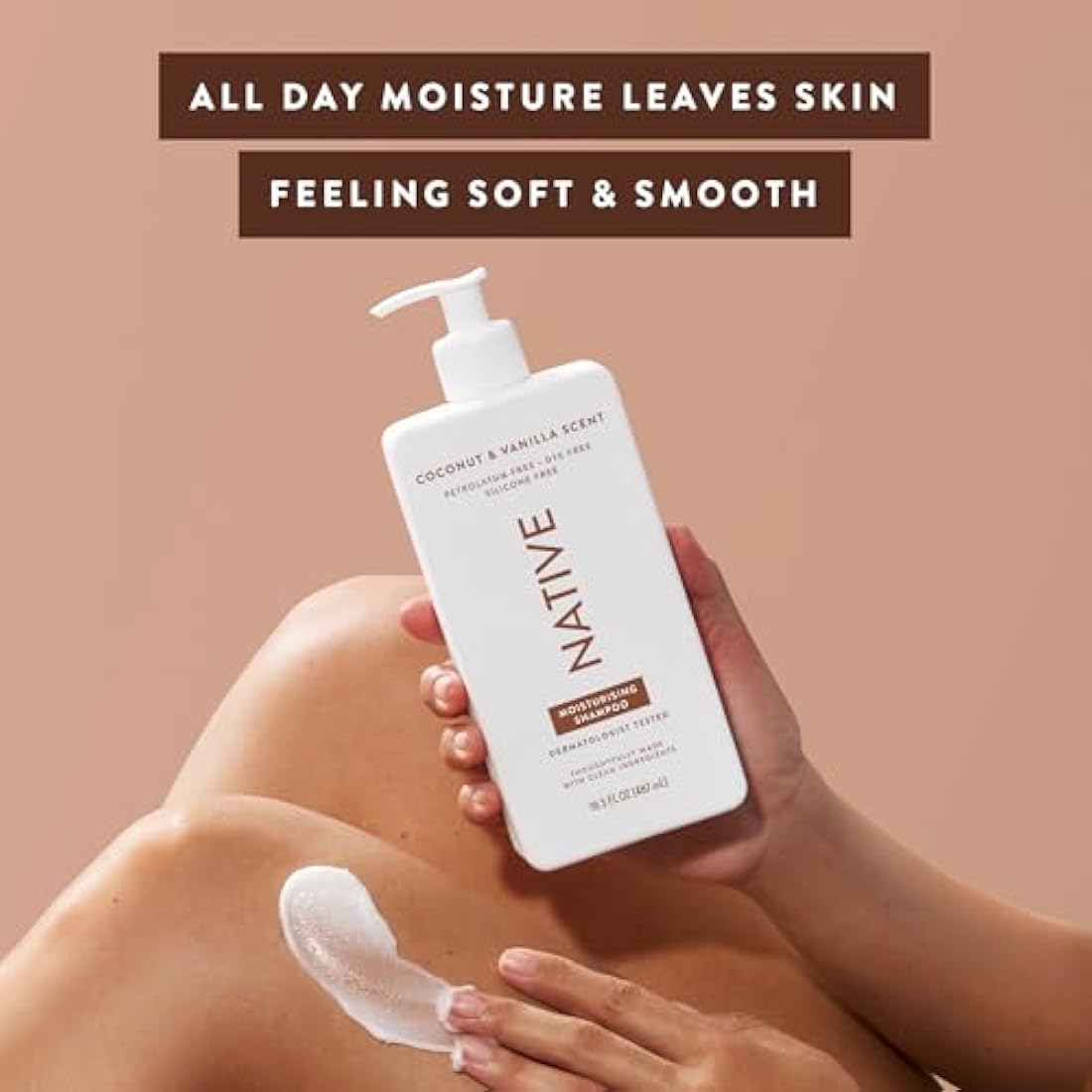 Native Body Lotion for Men & Women - Silicone & Dye Free - Coconut & Vanilla Scented Hand Lotion + Body Moisturizer for Dry Skin - Naturally Derived with Shea Butter & Glycerine (3 Pack, 487ml)
