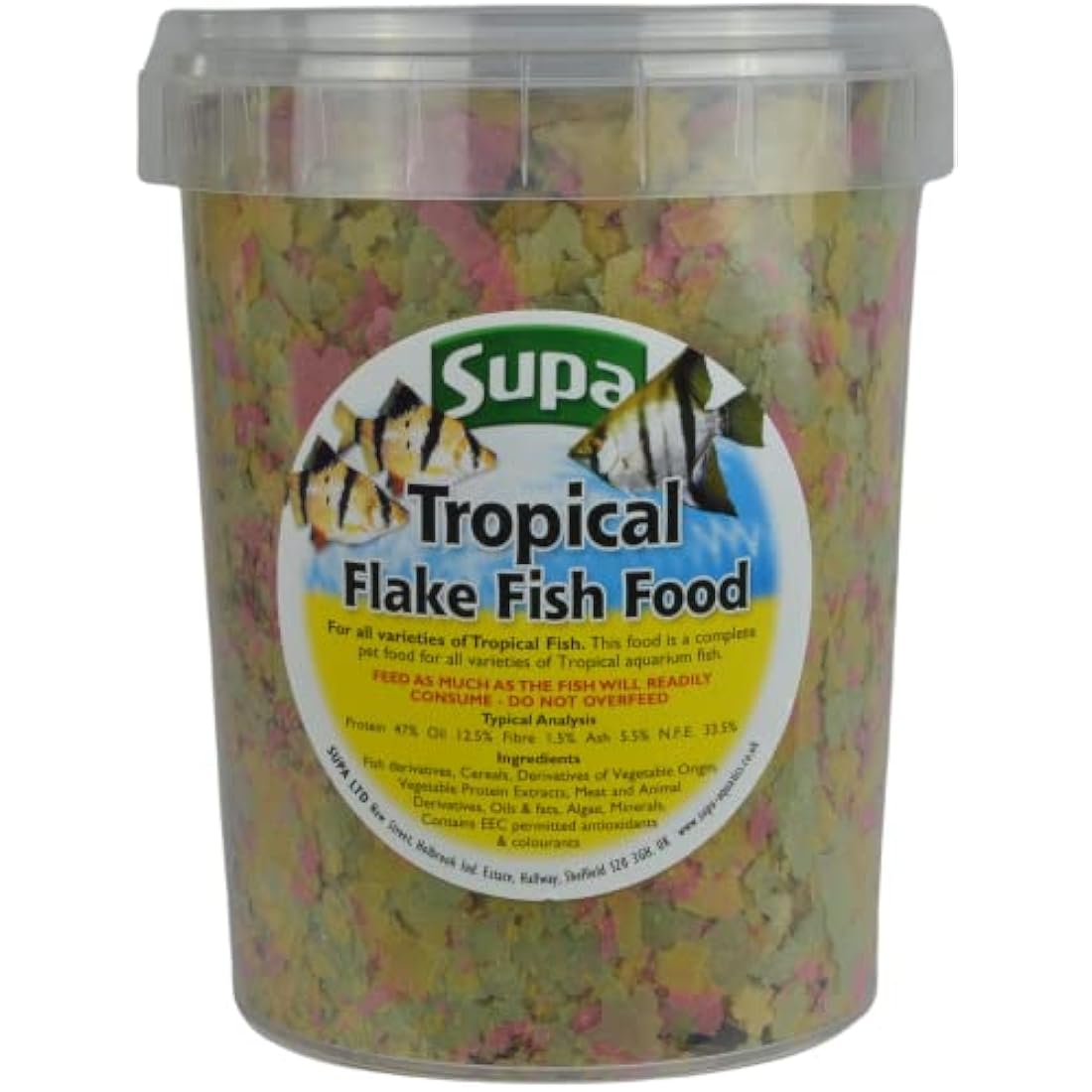 Supa Aquarium Fish Food Tropical Flake 1 Litre | Premium Quality Nutritious Fish Food Offering a Complete Balanced Diet