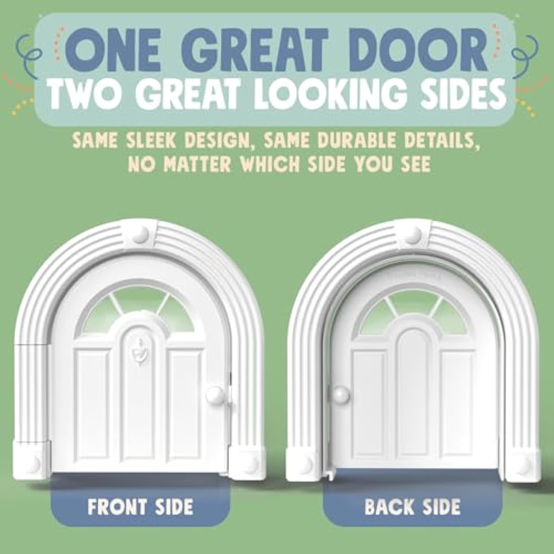 Purrfect Cat Door - No-Flap Interior Door for Cats Up to 20 lbs, Easy DIY Setup, Secured Installation in Minutes, No Training Needed