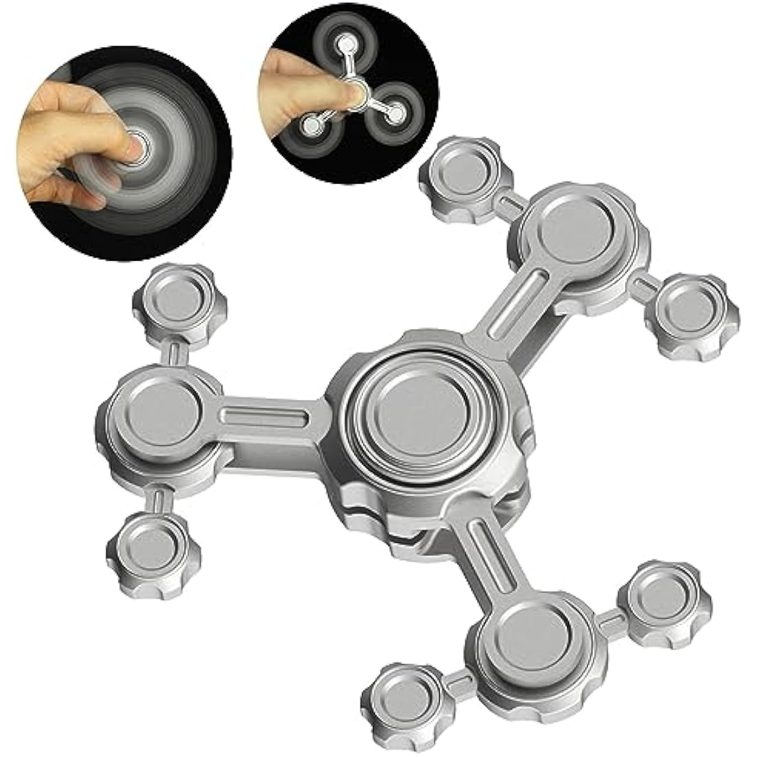 Novelty Fidget Spinner Toy for Kids Adults, Large Cool Metal Engineer Hand Spinner Desk Toy for Stress Relieve Kill Time, Gift for Birthday Chrismas Party Supply
