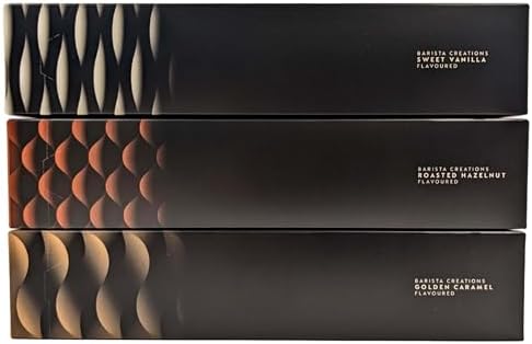 Coffee Pod Variety Pack for Nespresso Vertuo Machine - Sweet Vanilla, Roasted Hazelnut, Golden Caramel - 3 Boxes (30 Pods) Bundled with Border Biscuits and Reusable Tote Bag