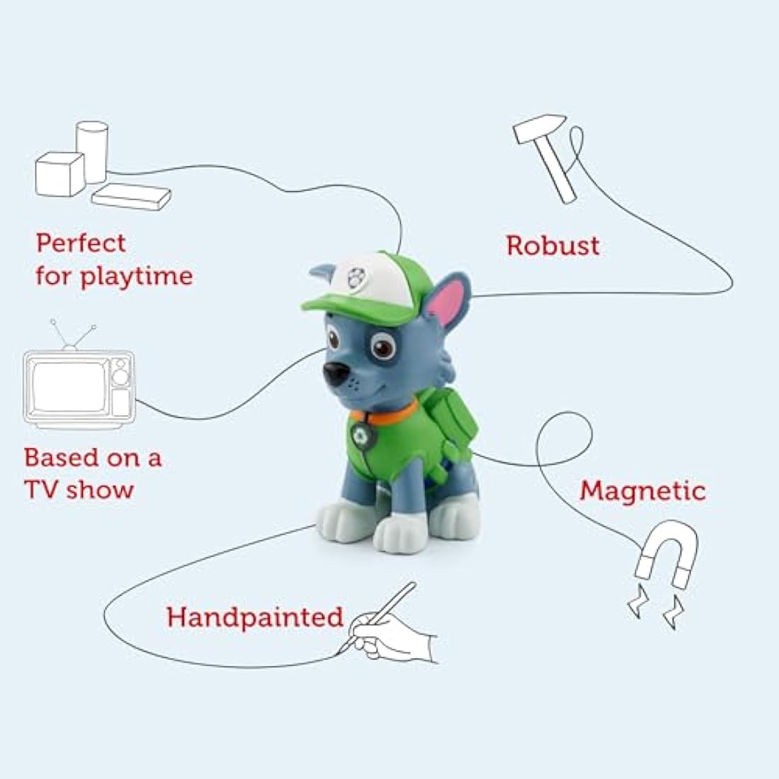 tonies Paw Patrol Rocky Audio Character - Paw Patrol Toys, Audiobooks for Children, Medium