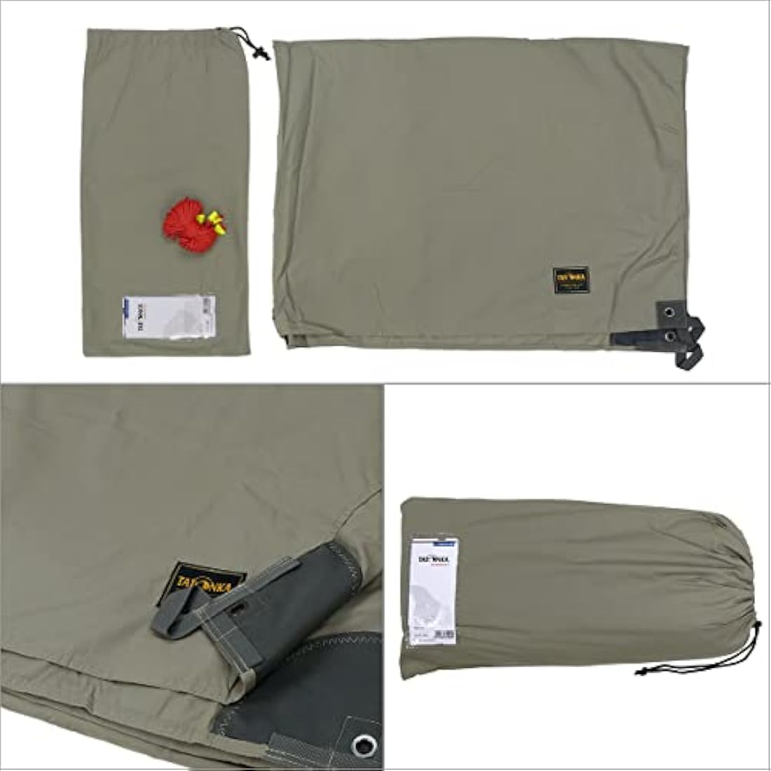 Tatonka Tarp 1 TC (425 x 445 cm) - Waterproof Tarp Made of Cotton Blend Fabric with Excellent UV Stability, Eyelets and Liners - Protects Against Sun, Wind and Rain - Beige