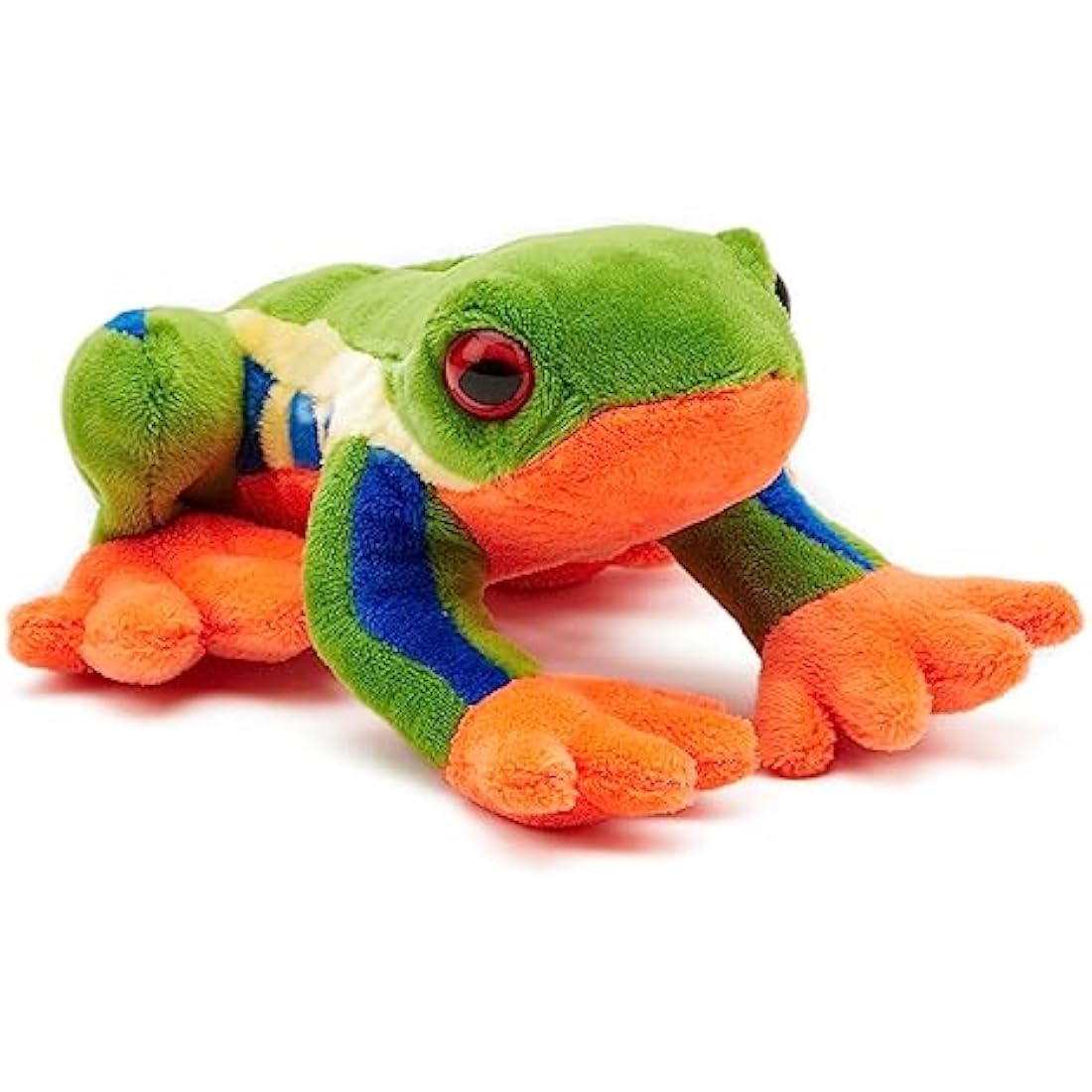 Zappi Co 100% Recycled Plush Tree Frog Toy (15cm Length) Stuffed Soft Cuddly Eco Friendly Animals Collection for Newborns – Lifelike & Realistic
