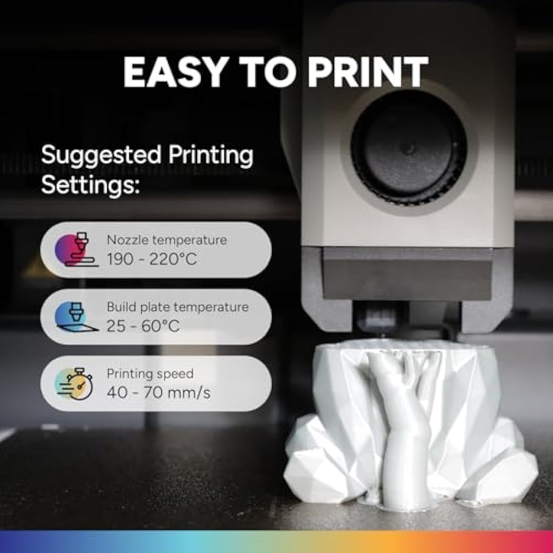 OVERTURE PLA Plus (PLA+) Filament 1.75mm, Stronger & More Durable, Professional Toughness 3D Printer Filament, 4kg (8.8lbs), Cardboard Spool, High Precision +/- 0.02mm (White*4)