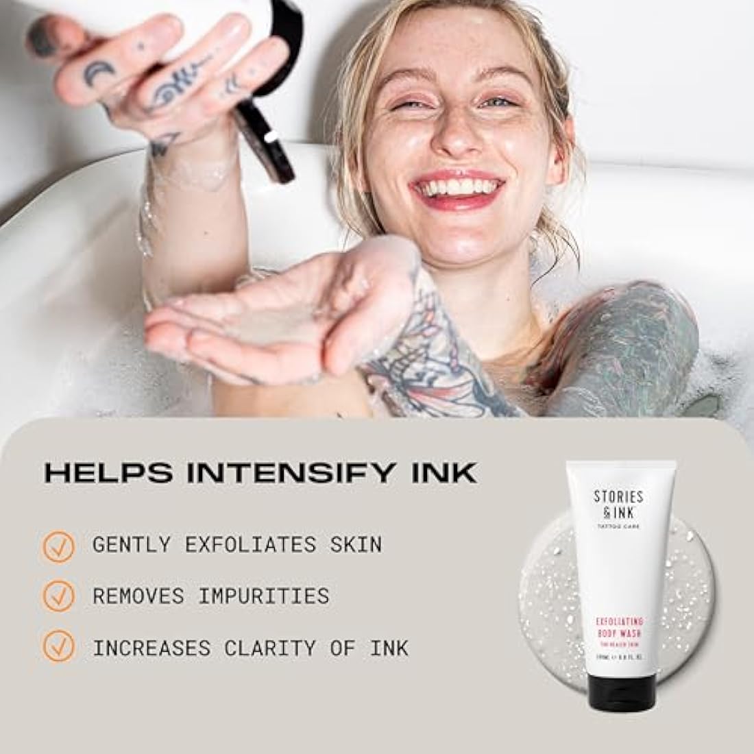 Stories & Ink Tattoo Care, The AM & PM Set for All Skin Types, Completely Hydrates, Protects and Enhances your Ink, Free from Parabens and Vegan Friendly
