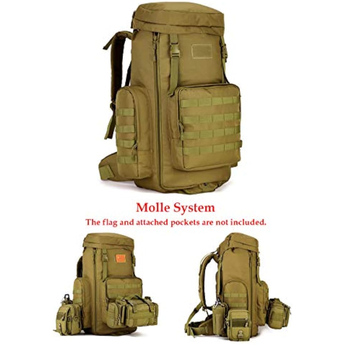 YUHAN Hiking Backpack 85L Large Tactical Backpack Military Army Combat Rucksack Trekking Rucksack MOLLE Backpack