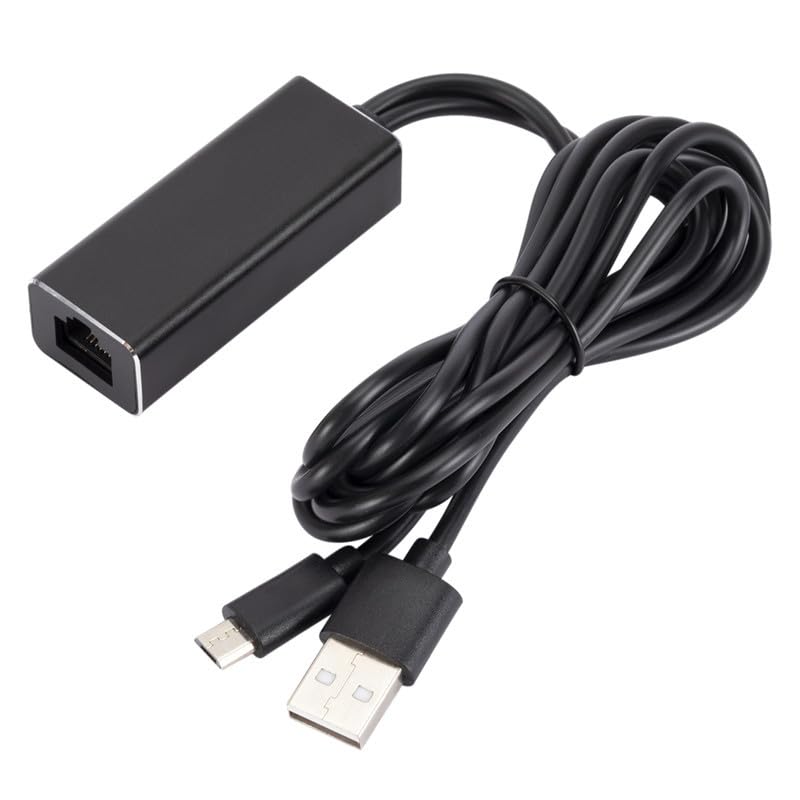 USB 2.0 to RJ45 Ethernet Network Card Adapter Micro USB Power to RJ45 10/100Mbps for Fire TV Stick Chromecast Google
