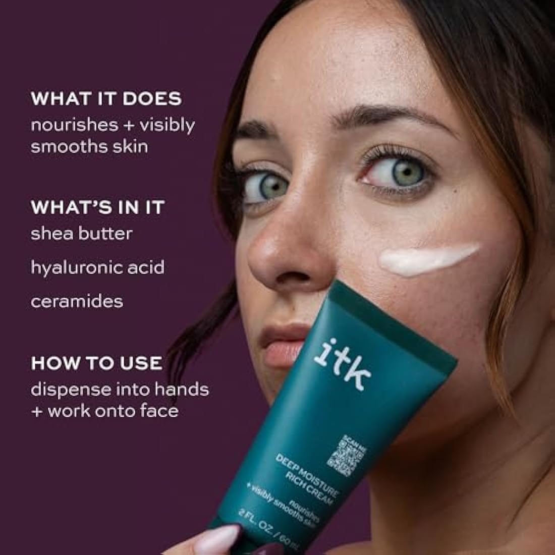 Deep Moisture Rich Cream by ITK for Women - 2 oz Cream