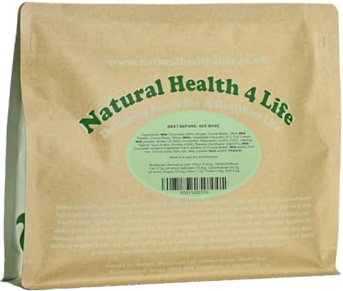 Natural Health 4 Life Milk Chocolate Raisins 1kg – Chocolate Covered Raisins in in Resealable Pouch, 4.8g Protein/100g, Gluten Free & Vegetarian, Ideal for Parties, Baking & Events, UK Made (1 Pouch)