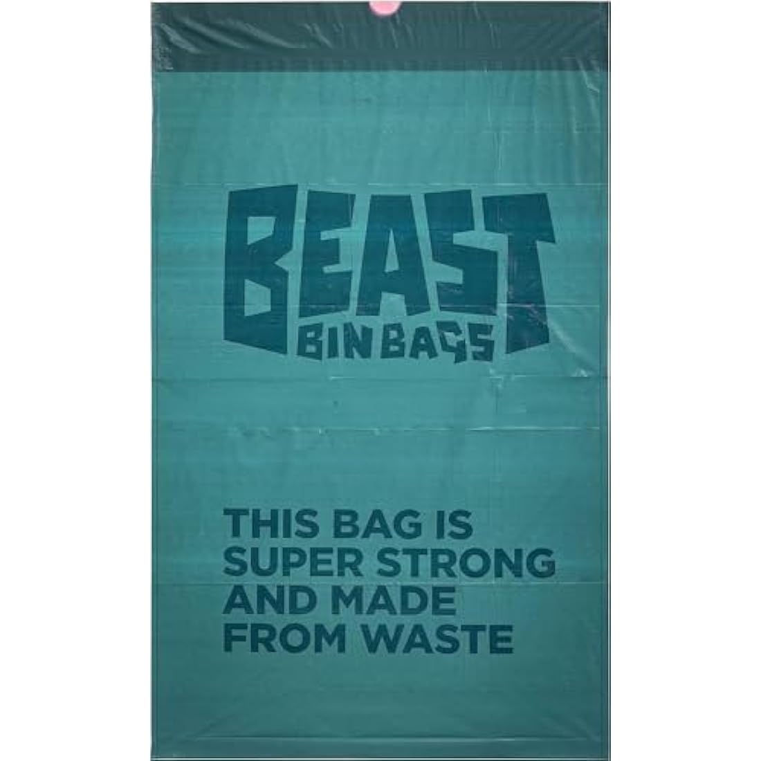 BEAST BIN BAGS, 10 Rolls of 10 x 30 Litre Bags (Total 100 Bags) - Made From 100% Recycled LLDPE - Incredibly Strong, Tall and Slim Drawstring Pedal Blue Bin Bags