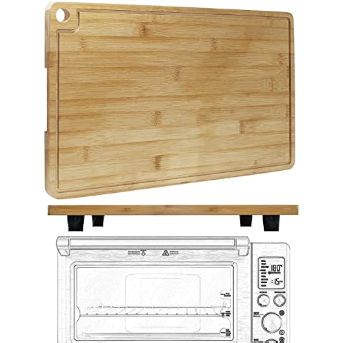 laffeya Cutting Board Compatible with Breville BOV800XL/845BSS/860BSS, Chopping Board Compatible for Cuisinart TOA-26, Toshiba EM925A5A, Hamilton Beach 31350, Farberware FMO07ABTBKA