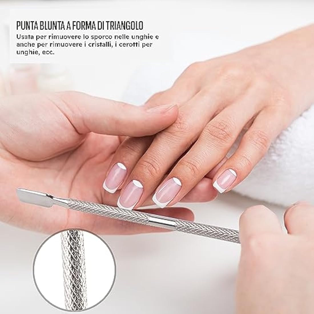 Armiz Cuticle Pusher Stainless Steel Dual Head Nail Scraper for Gel Nails Uv Gel Polish Remover Tool - Cuticle Stick for Fingernails and Toenails