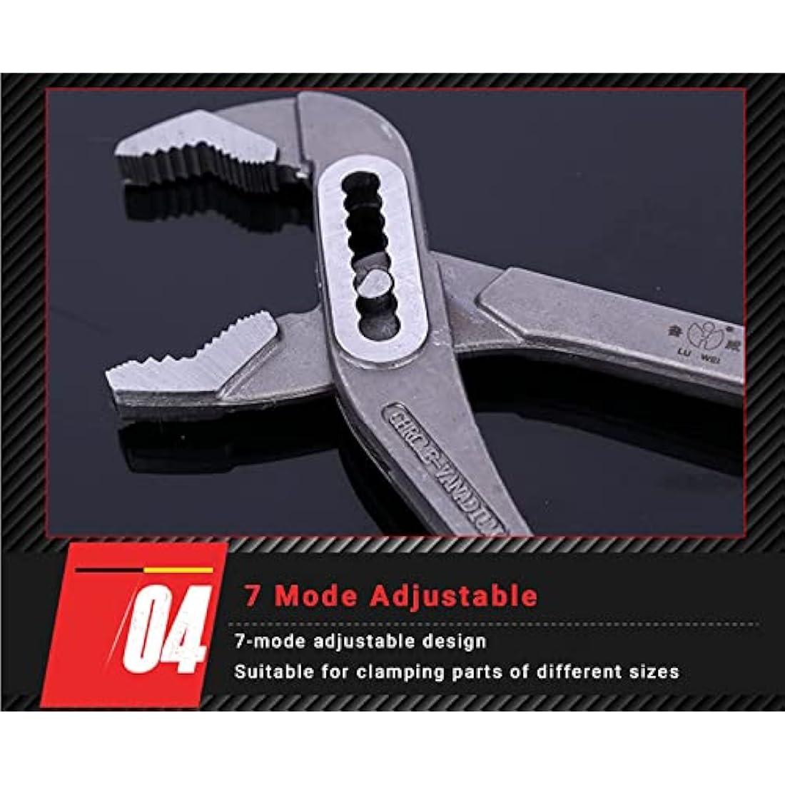 LATERN 2Pcs Tongue and Groove Plier, 8-Inch & 10-Inch Water Pump Pliers 40mm & 52mm Wide Jaw Capacity Slip Joint Pliers with Non-Slip Handle for Tightening & Loosening Nuts, Bolts, Pipe