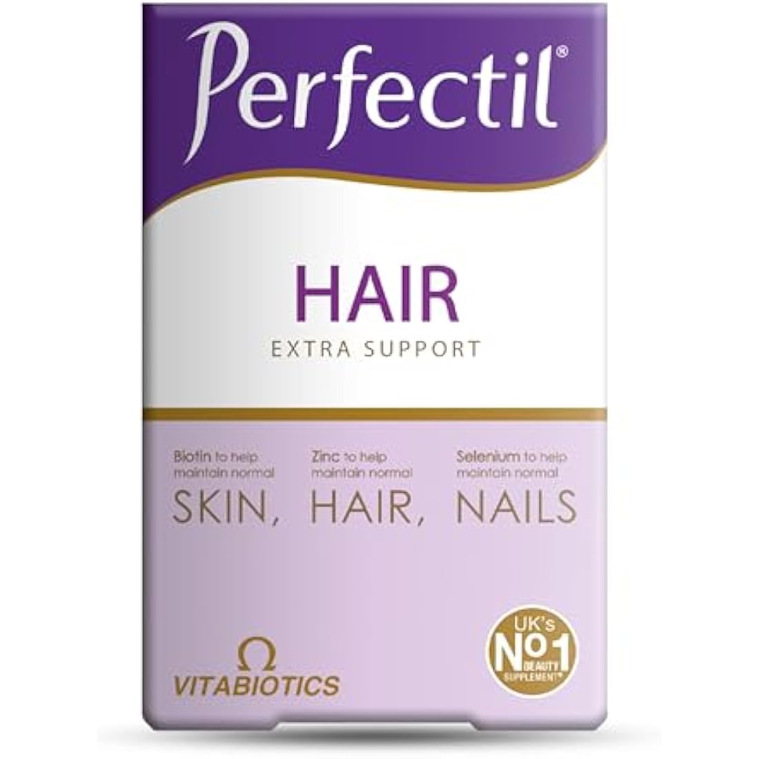 Perfectil Hair Beauty Supplement for Hair - Includes Biotin, CoQ10 & Collagen, 60 Tablets 30-Day Supply, by Vitabiotics