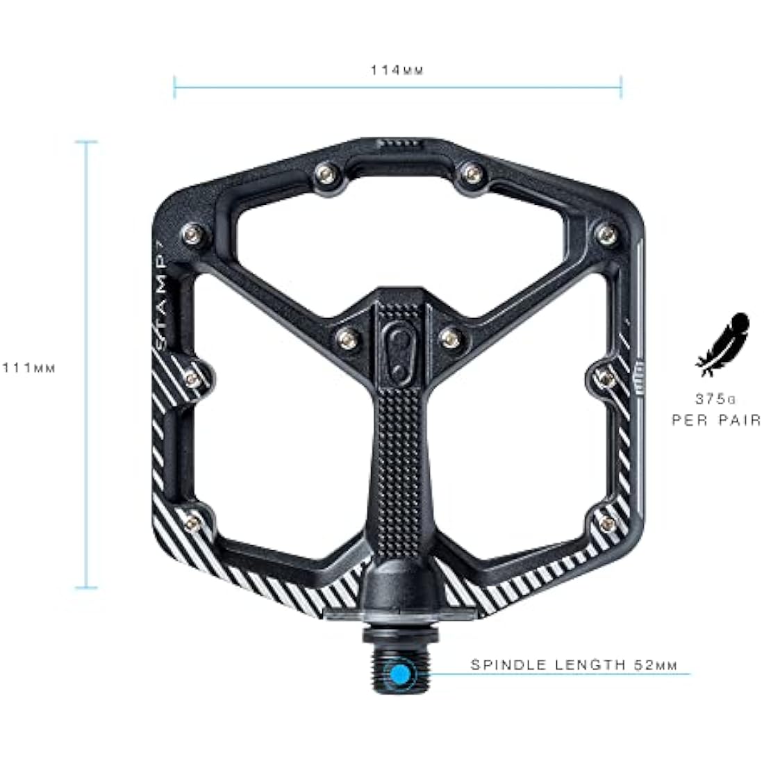 Crankbrothers Stamp Flat BMX/MTB Bike Pedal Platform Pedal Minimal Profile Adjustable Grip