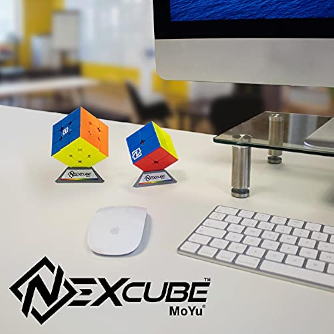 Nexcube 3x3 + 2x2 - The World-Record Holding Speed Cube! | Super Smooth 3x3 Speed Cube | Includes 2x2 Practice Cube | Brain Teaser Puzzles for Adults and Kids | Ages 8+