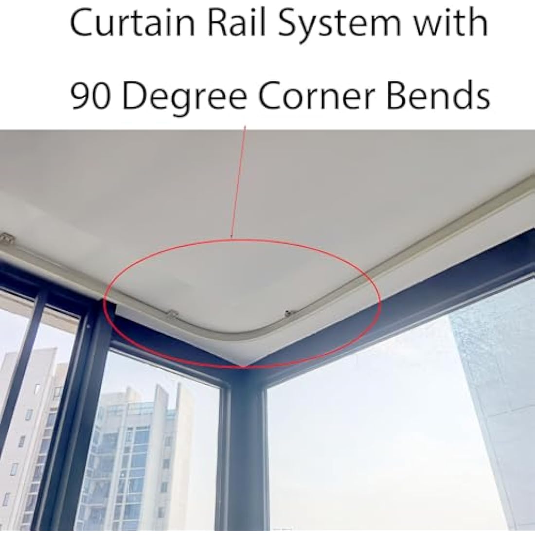 Curtain Rail Ceiling Curtain Track Bendable Flexible Curtain Rails and Fittings for Room Divider,Bay Window,Oval Shower,Bathroom Window,RV Rail, Shower Corner, Hospital Privacy System (3M/10FT)