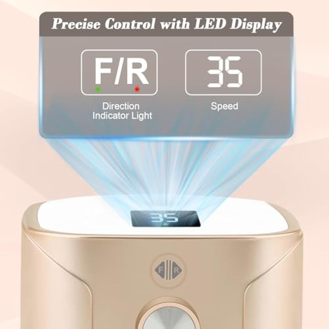 Kredioo Nail Drill 35,000RPM, Electric Nail File for Acrylic and Gel Nails, Professional Nail Drill Machine, Manicure Pedicure Kit with 11 Bits, LCD Display, Touch Button (Gold)