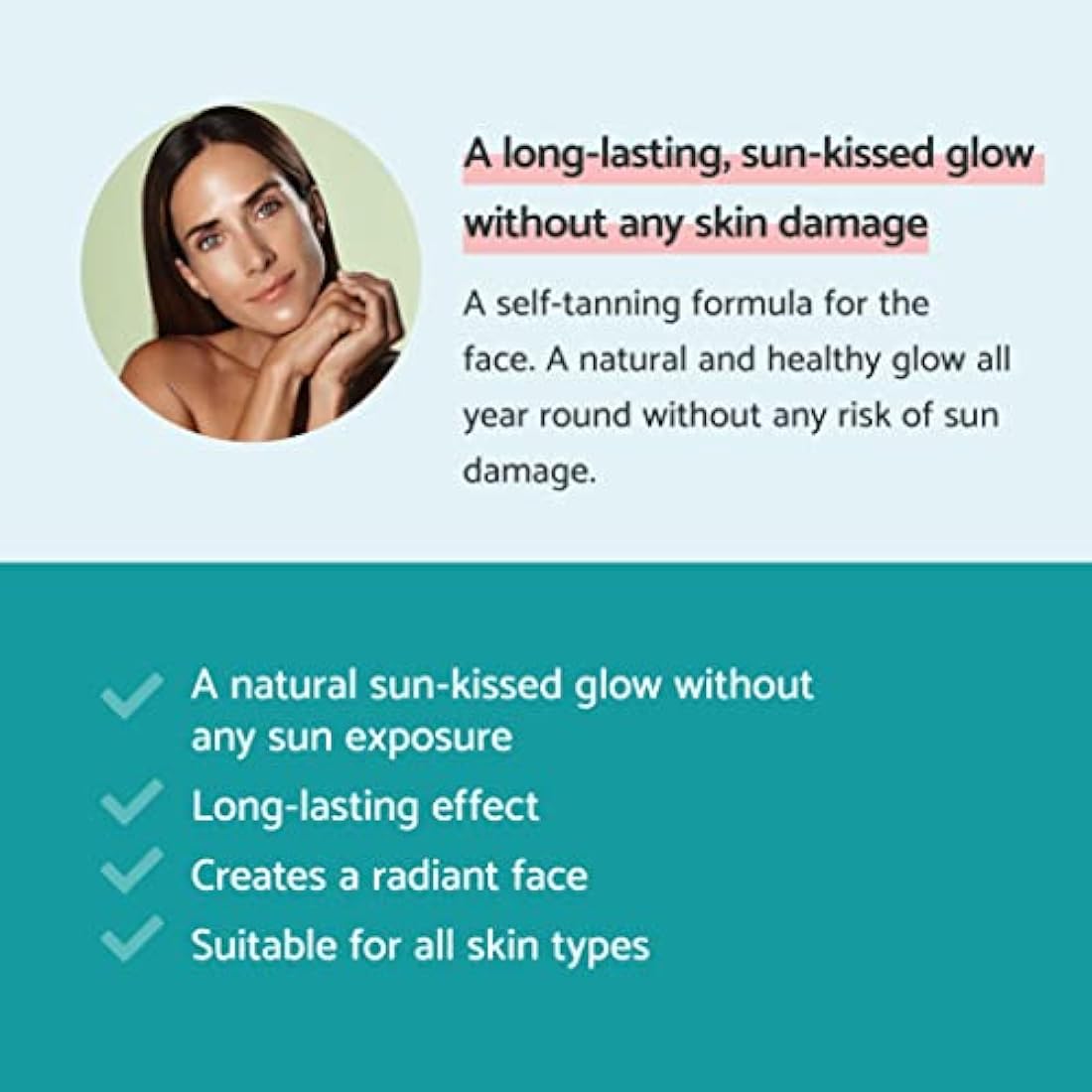 Remescar Self-Tanning Face Drops 30ml – Glow Drops for Bronzing – Add to Moisturiser for a Natural Fake Tan – Facial Tanning Enhancer & Bronzer Serum for Glowing Skin