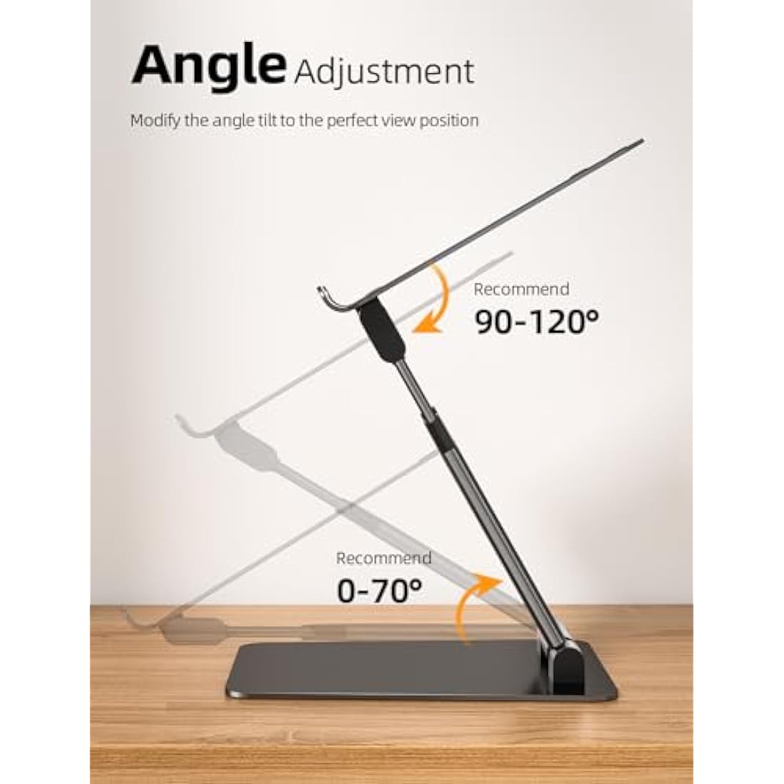 Nulaxy Laptop Stand for Desk, Adjustable Laptop Riser Ergonomic Laptop Holder Adjustable Height from 1.2" to 20", Supports up to 22lbs, Compatible with MacBook, All Laptops Tablets 10-17"(Space Grey)