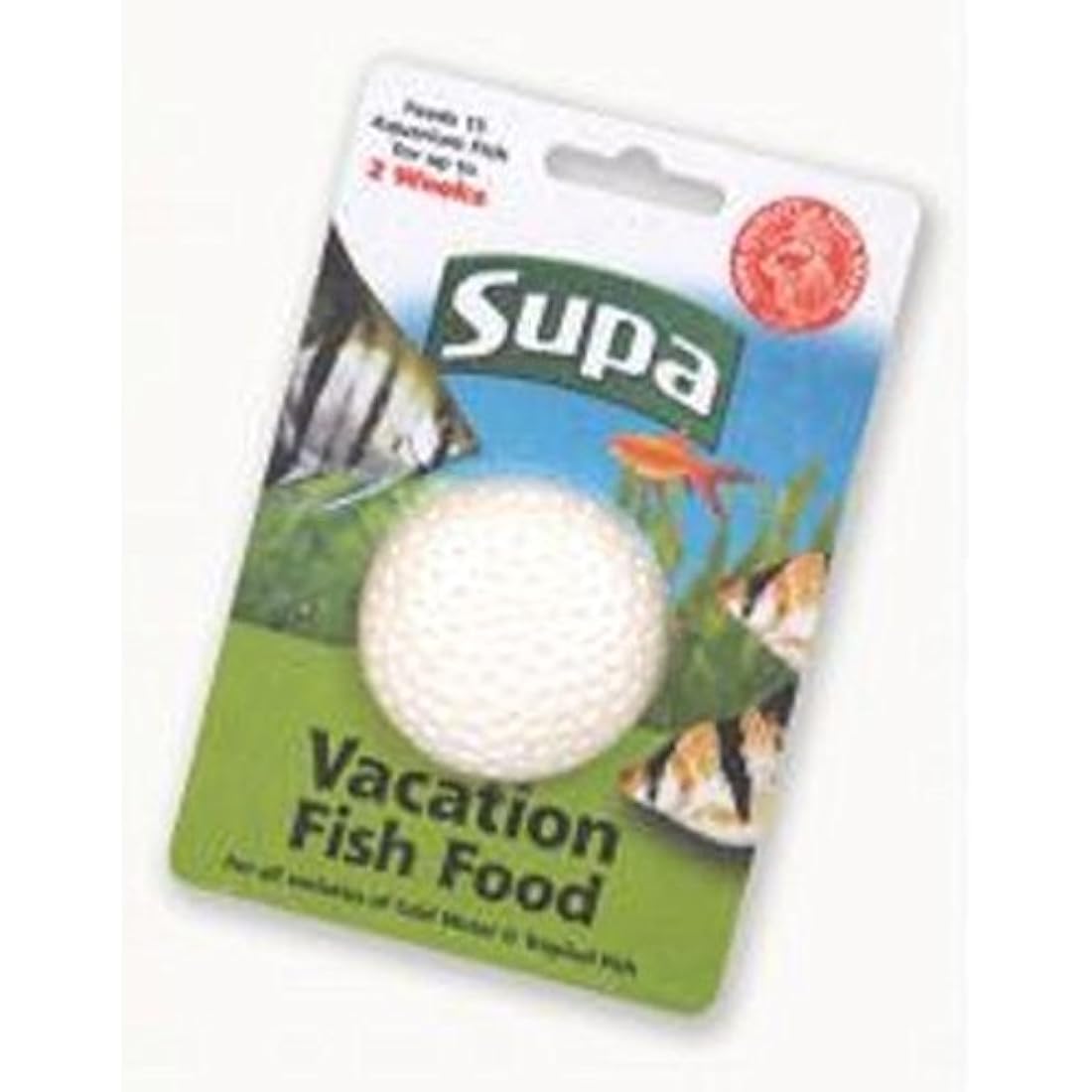 2 X Supa Vacation 2 week Holiday Fish Food Block 25g (Random Shape)