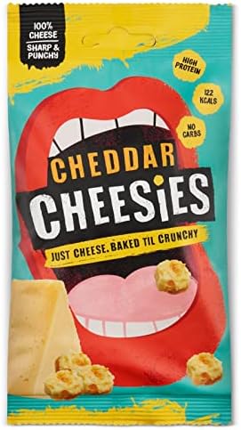 CHEESIES | Crunchy Snacking Cheese Keto Snack | Variety Pack | 100% Cheese | Sugar Free, Gluten Free, No Carb | High Protein and Vegetarian | Crunchy, Baked and Tasty | Multipack (20 g (Pack of 24))