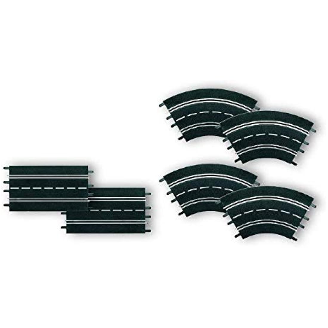 Carrera Evolution 20026955 Extension Set (2 straights, 4 Curves 1/30°), Black