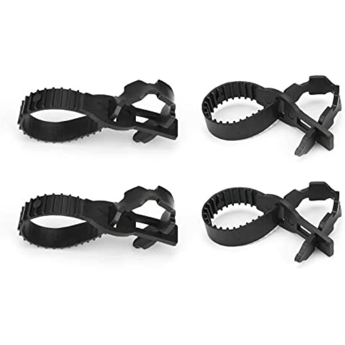 KINGLAKE 4Pcs 40cm Black Tree Ties Straps Supports Heavy Duty Shrub Ties Adjustable Interlock Garden Tree Ties for Shrub Rose Tree Plant Support