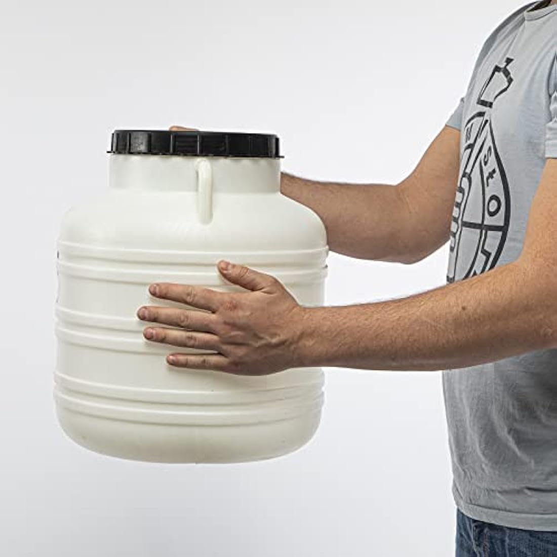Browin 360130 Wide-Neck Barrel 30 L with Lid White 30 L