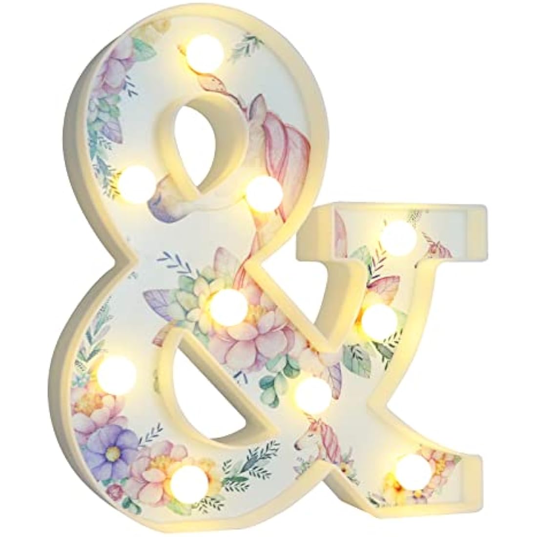 Vimlits Unicorn Light Up Letters, LED Letter Lights Warm White Alphabet Signs for Girls Birthday Party Decorations, Bedroom Night Light, Christmas Valentine Wall Table Decor
