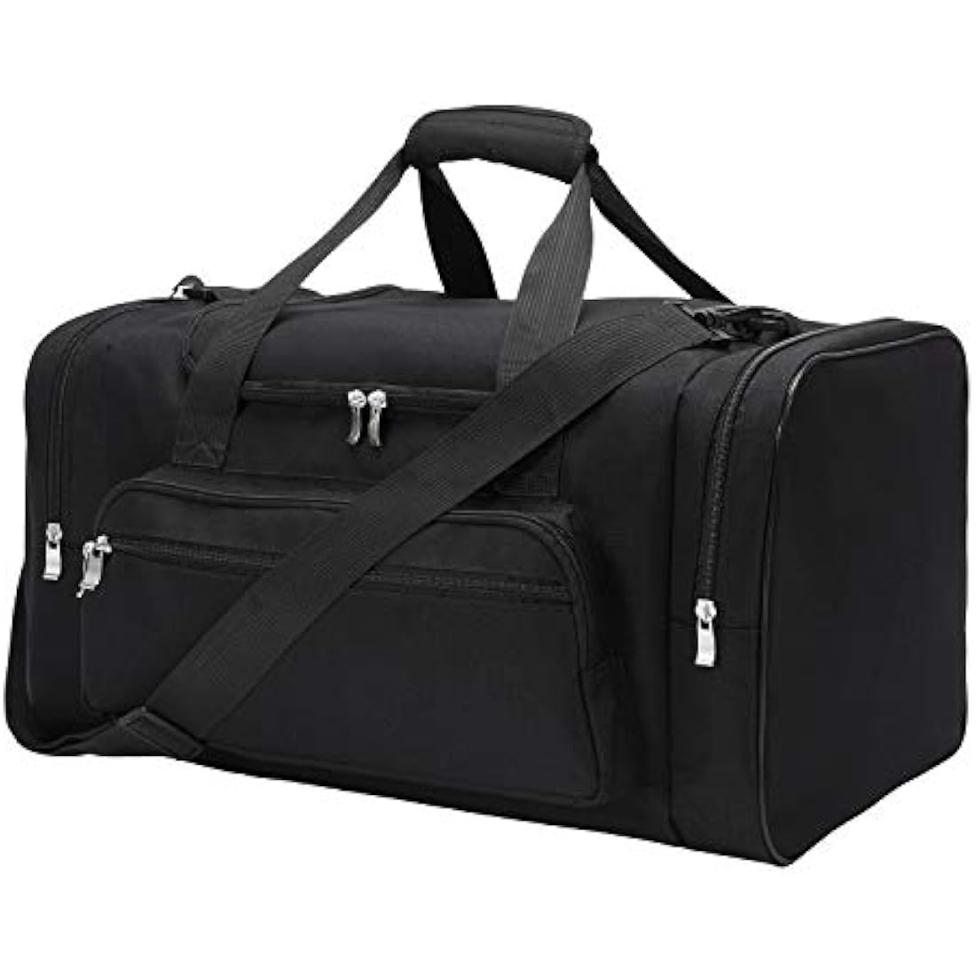Sport Holdall Gym Duffle Bag with Shoulder Strap Overnight Weekender Bag for Men and Women (Black, 40L)