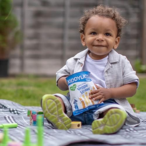 Kiddylicious Cheesy Veggie Straws - Delicious Snacks for Kids - Suitable for 9+ Months - 9 Packs
