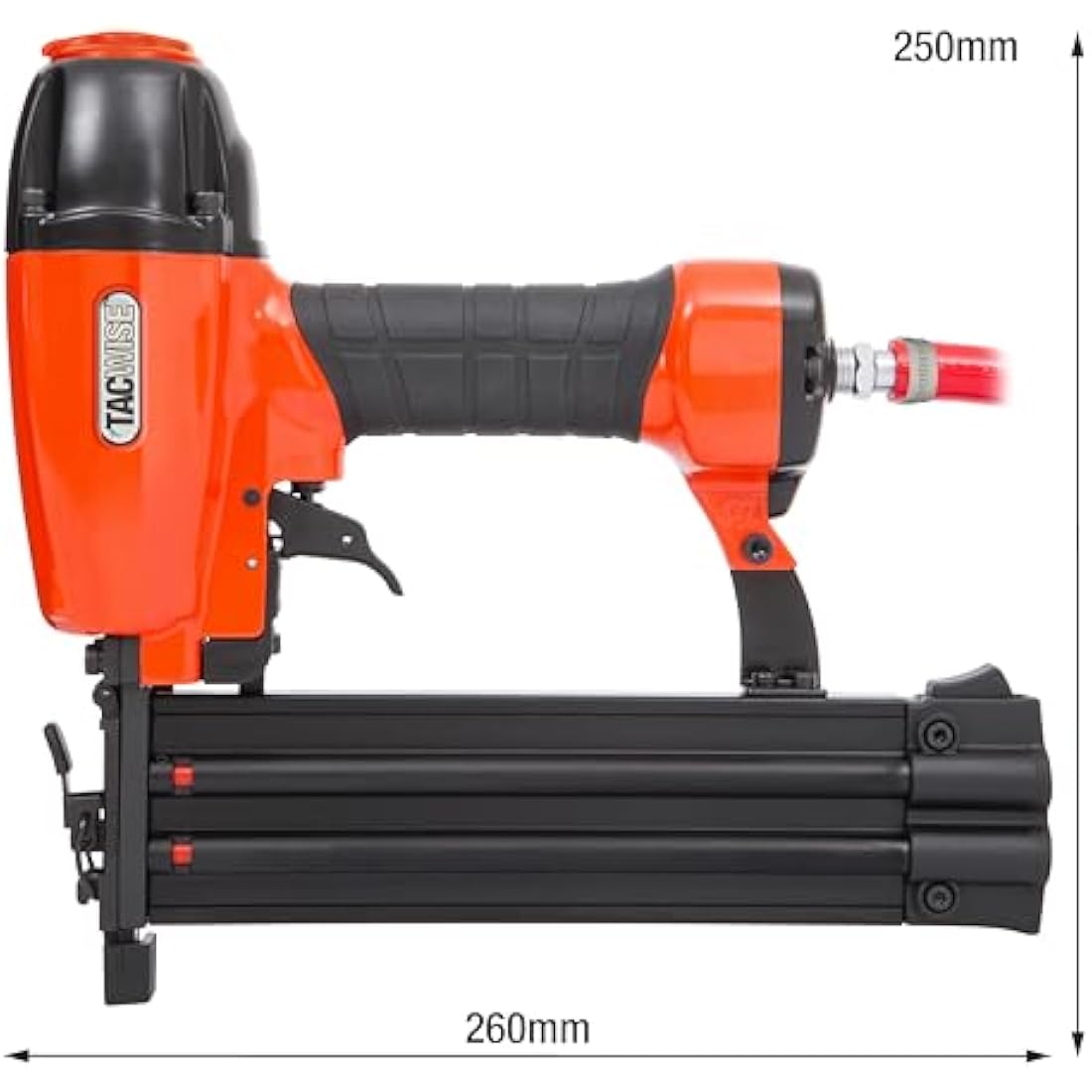 TACWISE 1716 DGN50V Air Brad Nail Gun with 1000 Nails, Uses Type 180 (18G) Nails, 20-50mm, Orange