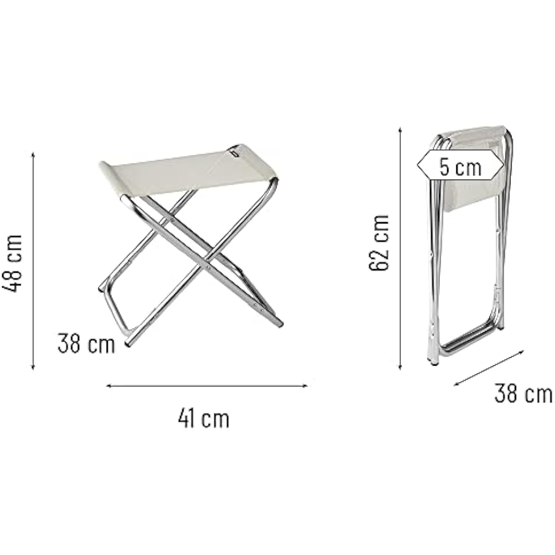 Lafuma Mobilier Folding Camping Stool Alu Pl Seigle Ii